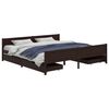 vidaXL Estructura cama 4 cajones madera pino marr&oacute;n oscuro 180x200 cm