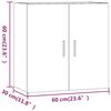 vidaXL Armario de pared madera contrachapada blanco brillo 60x30x60 cm