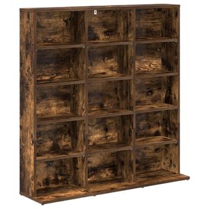 vidaXL Cabinet para CDs Roble Ahumado 96 x 23,5 x 97,5 cm