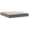 vidaXL Cama con almacenamiento Gris 180 x 200 cm Cuero sint&eacute;tico