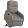 vidaXL Sill&oacute;n reclinable elevable tela gris taupe
