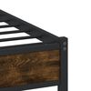 vidaXL Estructura de cama sin colchón metal roble ahumado 80x200 cm