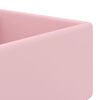 vidaXL Lavabo lujoso cuadrado rebosadero cer&aacute;mica rosa mate 41x41 cm