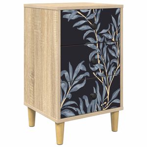 vidaXL Mesa de noche DOKKUM Roble Sonoma 36 x 33 x 60 cm