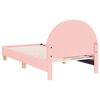 vidaXL Cama para ni&ntilde;os con cabecero Rosa 80 x 160 cm Tela de Oveja