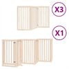 vidaXL Puerta para perros plegable 15 paneles madera de &aacute;lamo 750 cm