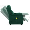 vidaXL Sill&oacute;n de masaje el&eacute;ctrico tela verde oscuro