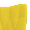 vidaXL Silla mecedora con reposapi&eacute;s tela amarillo mostaza