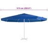 vidaXL Tela de repuesto para sombrilla azul azure 515 cm