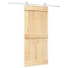 vidaXL Puerta corredera con herrajes madera maciza de pino 90x210 cm
