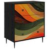 vidaXL Cajonera BONN Estampado de onda retro 66 x 36,5 x 76 cm
