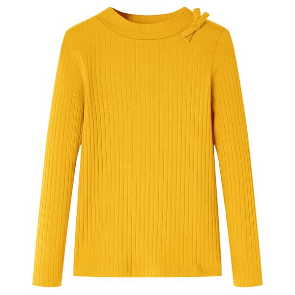 Camiseta infantil de manga larga color ocre 104