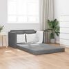 vidaXL Sof&aacute; cama de suelo 2 en 1 terciopelo gris oscuro 122x204x55 cm