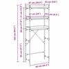 vidaXL Estante para lavadora Roble artesanal 67 x 25 x 163 cm