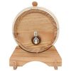 vidaXL Barril de vino con grifo madera de pino maciza 12 L