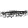 vidaXL Set de muebles jardín 17 pzas con cojines ratán sintético negro