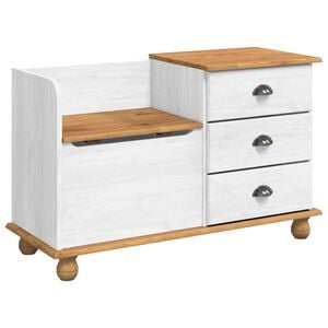 vidaXL Banco de almacenamiento con caj&oacute;n ASKIM 100 x 39 x 62 cm