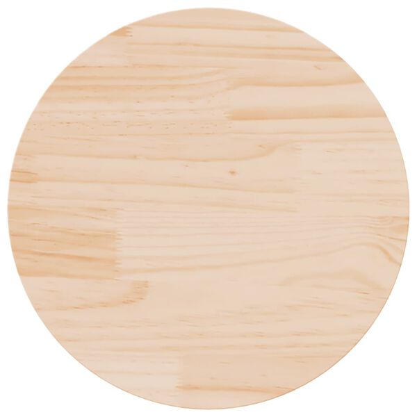 vidaXL Tablero de mesa redondo madera maciza de pino &Oslash;50x3 cm