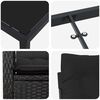 vidaXL Conjunto de Comedor de Jard&iacute;n 7 pcs Negro rat&aacute;n sint&eacute;tico