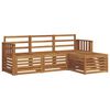 vidaXL Conjunto de sof&aacute;s de exterior 4 uds. Natural