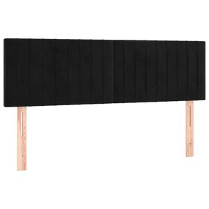 vidaXL Cabeceros terciopelo negro 144x5x78/88 cm