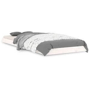 vidaXL Estructura de cama madera maciza de pino blanco 75x190 cm
