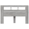 vidaXL Cabecero LED madera ingeniería gris Sonoma 160x18,5x103,5 cm