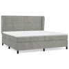 vidaXL Cama box spring con colch&oacute;n terciopelo gris claro 200x200 cm