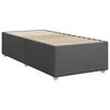 vidaXL Cama box spring con colch&oacute;n tela gris oscuro 90x200 cm