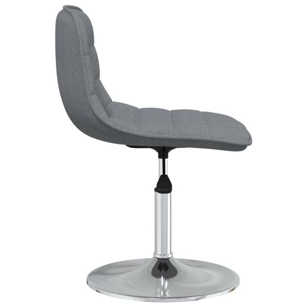vidaXL Sillas de comedor giratorias 4 unidades tela gris claro