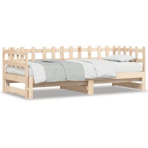 vidaXL Sof&aacute; cama extra&iacute;ble madera maciza de pino 2x(80x200) cm