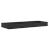 vidaXL Lavabo de fundici&oacute;n de mineral/m&aacute;rmol negro mate 120x46x11 cm