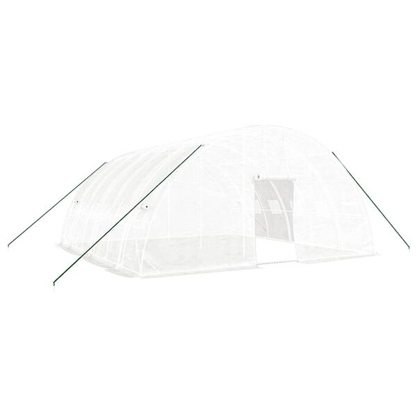 vidaXL Invernadero con estructura de acero blanco 36 m&sup2; 6x6x2,85 m