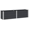 vidaXL Arriate elevado Negro 200 x 50 x 54 cm alu.