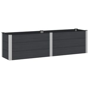 vidaXL Arriate elevado Negro 200 x 50 x 54 cm
