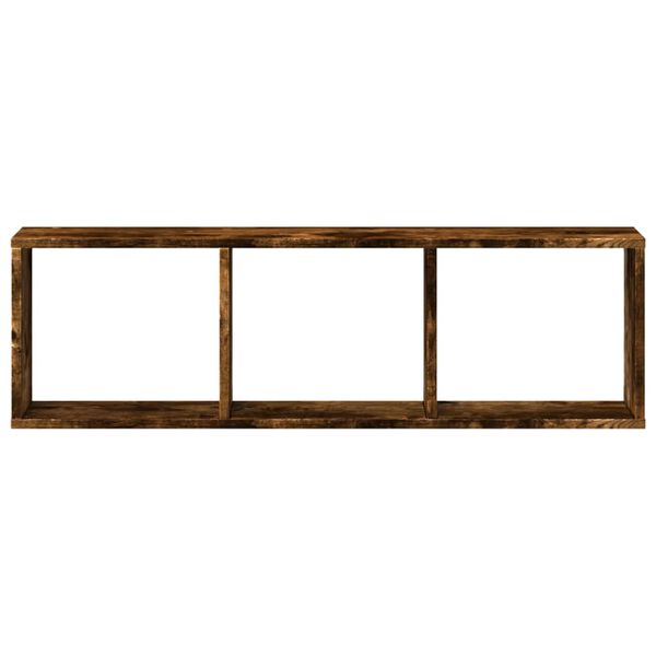 vidaXL Armario de pared madera ingenier&iacute;a roble ahumado 100x16x30 cm