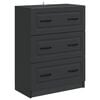 vidaXL Cajonera Negro 66 x 34,5 x 87 cm Madera de Ingenier&iacute;a
