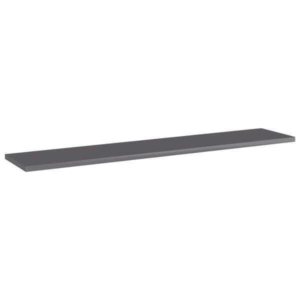 vidaXL Estante estanter&iacute;a 4 uds contrachapada gris brillo 100x20x1,5cm