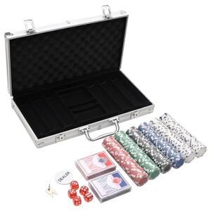 vidaXL Juego de fichas de p&oacute;ker 300 piezas 11,5 g
