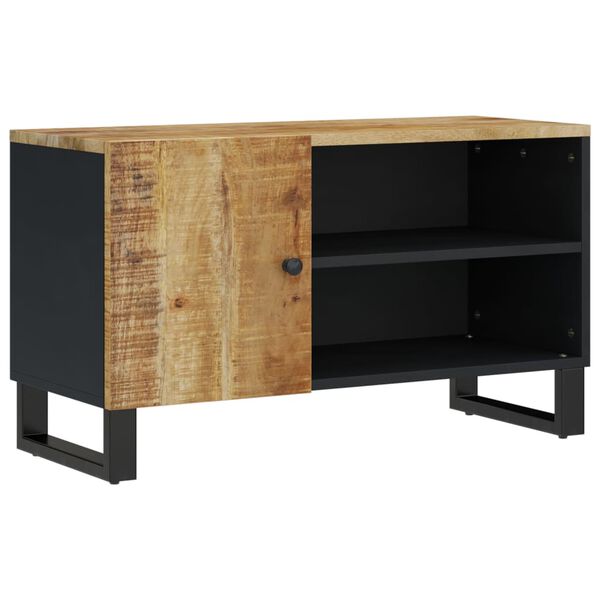 vidaXL Mueble de TV madera mango y madera contrachapada 80x33x46 cm