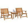 vidaXL Silla de Jard&iacute;n 3 pcs Marr&oacute;n Madera de Acacia S&oacute;lida