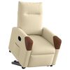 vidaXL Sill&oacute;n el&eacute;ctrico reclinable elevable de tela color crema
