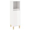 vidaXL Juego muebles de ba&ntilde;o 4 pzas madera contrachapada blanco brillo