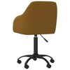 vidaXL Silla de comedor giratoria de terciopelo marr&oacute;n