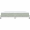 vidaXL Cama tipo Box Spring con colch&oacute;n Gris Claro 200 x 200 cm tela