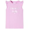 Camiseta infantil de manga volante color lila 104