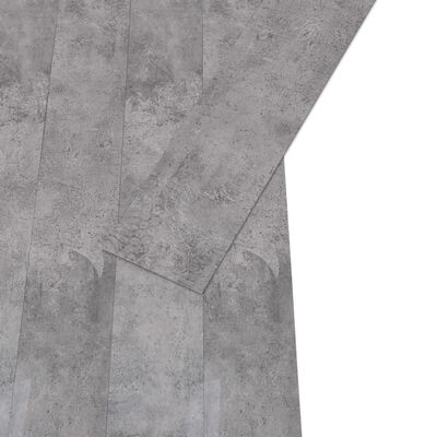 vidaXL Lamas de suelo no autoadhesivos PVC marrón cemento 5,26 m² 2 mm
