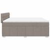 vidaXL Cama box spring con colch&oacute;n tela gris taupe 180x200 cm