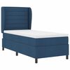 vidaXL Cama tipo Box Spring con colch&oacute;n Azul 80 x 200 cm tela