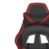 vidaXL Silla gaming cuero sint&eacute;tico negro y rojo vino tinto